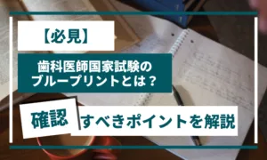 必見】歯科医師国家試験のブループリントとは？確認すべきポイントを解説